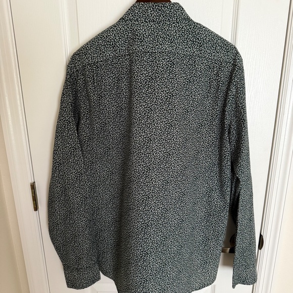 J. Crew Men's Green Patterned Slim Long Sleeve Button Down Shirt Sz XL - Picture 5 of 5